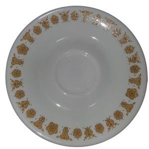 Vintage Corelle Butterfly Gold Saucers set of 8 in good condition